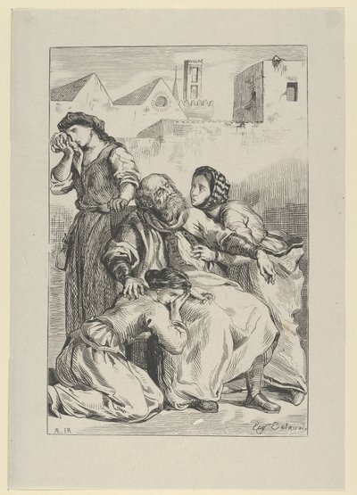 Goetz von Berlichingens død, 1845., 1845. av Eugène Delacroix