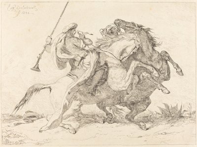 Møte av mauriske ryttere (Rencontre de Cavaliers Maures) av Eugène Delacroix
