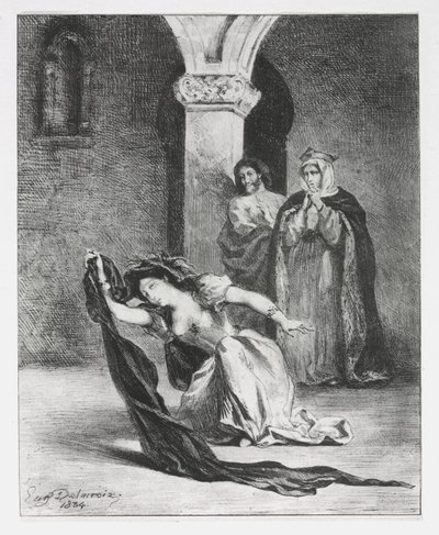 Hamlet: The Chant of Ophelia av Eugène Delacroix