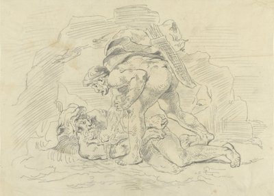 Herkules fengsler Nereus av Eugène Delacroix