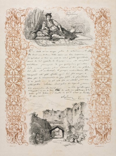 Jøde fra Alger og en gate i Alger av Eugène Delacroix