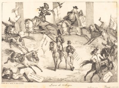 Vaulting leksjon (triksridning) av Eugène Delacroix