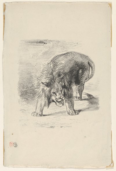 Løvestående, 1833., 1833. av Eugène Delacroix