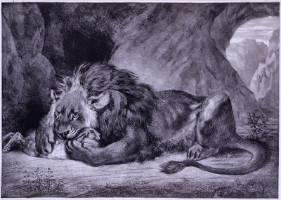 Løve av Atlas av Eugène Delacroix