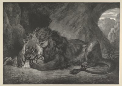 Løve av Atlasfjellene, 1829-30., 1829-30. av Eugène Delacroix