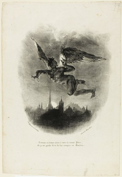 Mephistopheles flyr av Eugène Delacroix