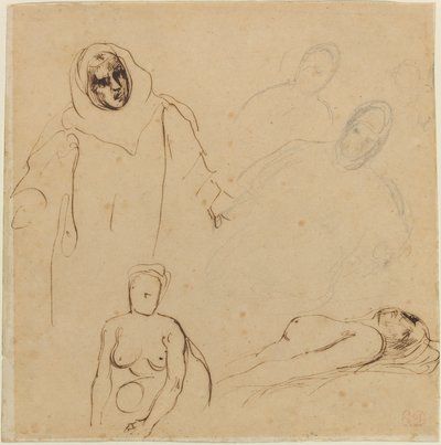 Studier for Christopher Columbus. av Eugène Delacroix