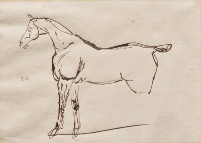 Studie av en hest av Eugène Delacroix
