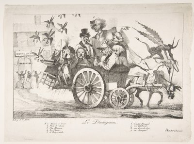 Sensurstyret flytter ut, 1822. av Eugène Delacroix