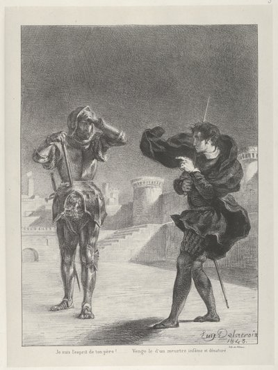 The Ghost on the Terrace, 1843., 1843. av Eugène Delacroix