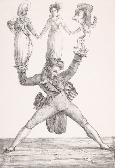 Italiensk teater, 1821., 1821. av Eugène Delacroix
