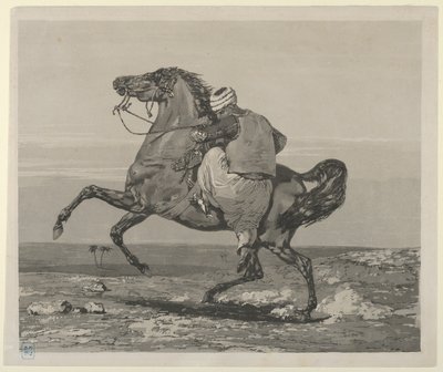 Turk Mounting His Horse, 1824., 1824. av Eugène Delacroix