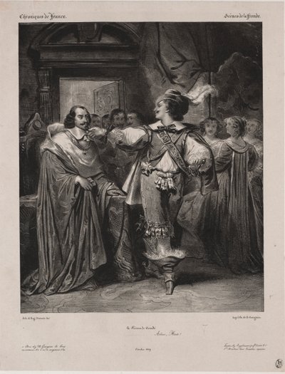 Chronicles of France: Scene of the Fronde - The Prince of Condé, 1829. av Eugène François Marie Joseph Devéria