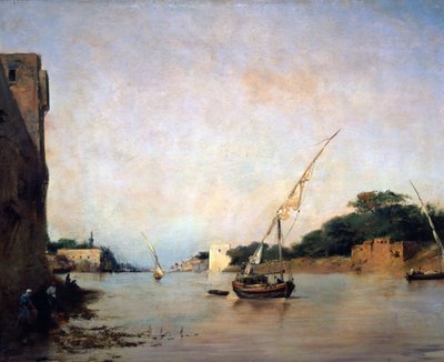 Utsikt over Nilen, 1800-tallet av Eugène Fromentin