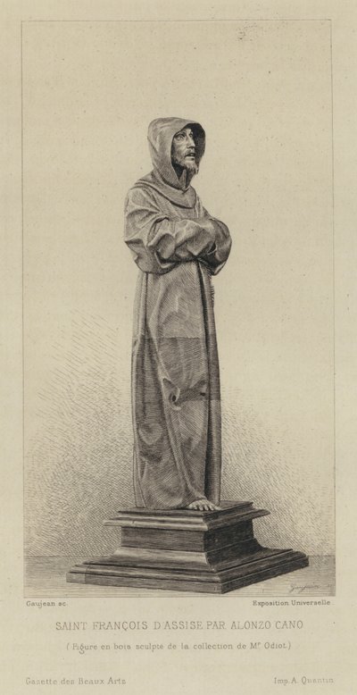Trefigur av den hellige Frans av Assisi av Alonzo Cano av Eugène Gaujean