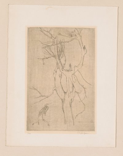 Tre og hegre av Eugène Joors (signed by artist)