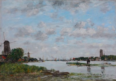 Maas nær Dordrecht av Eugene Louis Boudin