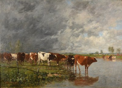 Flokken drikker av Eugene Louis Boudin