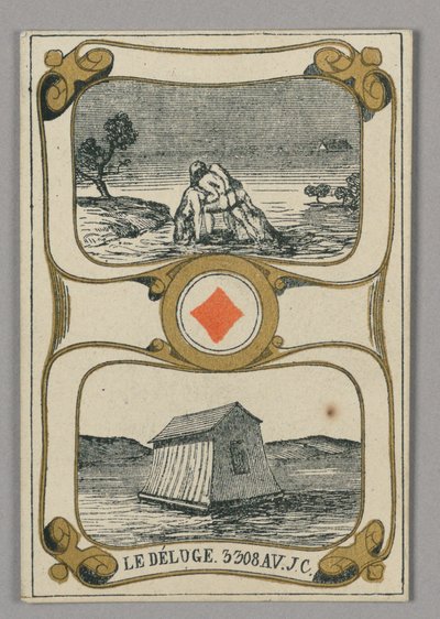Flommen, spillkort fra sett med "Heroic Cards" eller "Great Men" av Eugène Moreau