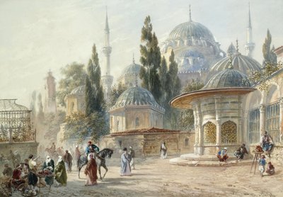Sehzade-moskeen i Konstantinopel av Eugène Napoleon Flandin