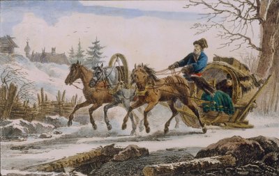 Kibitka, 1820 av Eugéne Pluchart