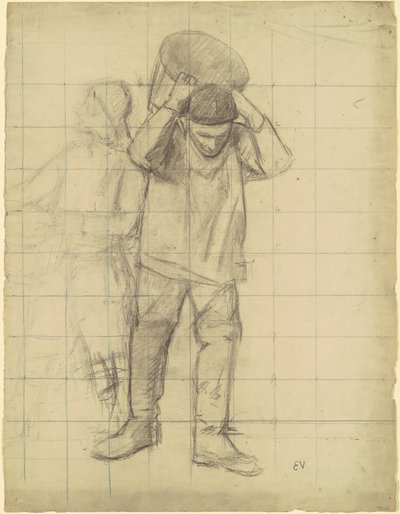 Studie for "Pêcheurs de la mer du Nord" (Studie for "Fiskere i Nordsjøen") av Eugène Vail
