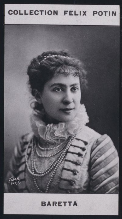 Blanche Baretta-Worms (1855) (s/hvitt-bilde) av European Photographer