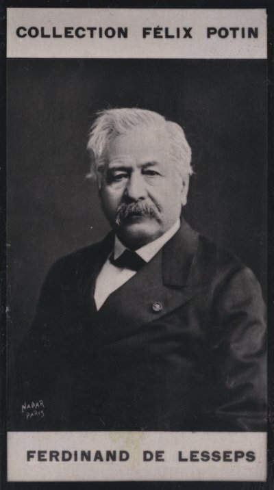 Ferdinand-Marie de Lesseps (1805-1894) (s/hvitt-bilde) av European Photographer