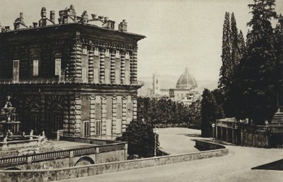 Italia, Firenze, Pitti Palace (s/hvitt bilde) av European Photographer