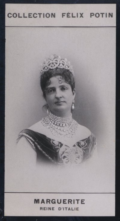 Marguerite, enkedronning av Italia (1851) (s/hvitt-bilde) av European Photographer