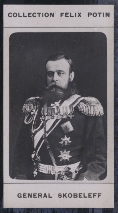 Michael-Dimitrievitch Skobeleff (1843-1882) (s/hvitt-bilde) av European Photographer