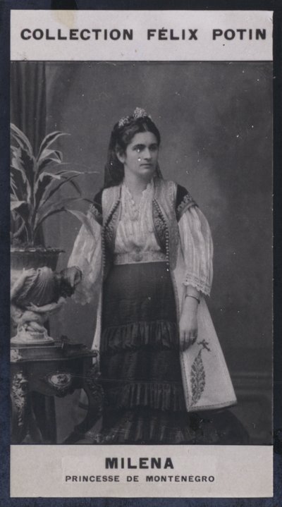 Milena, prinsesse av Montenegro (1847) (s/h-bilde) av European Photographer