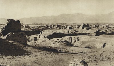 Persia, ruinene av Rei (s/hvitt bilde) av European Photographer