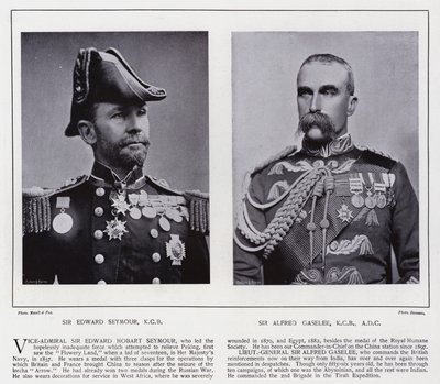 Sir Edward Seymour, Sir Alfred Gaselee (s/hv-bilde) av European Photographer
