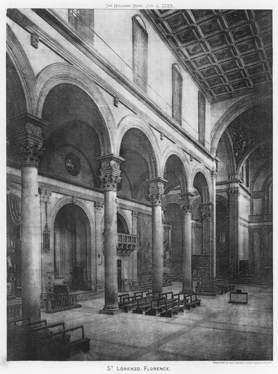 St Lorenzo, Firenze (s/hvitt bilde) av European Photographer