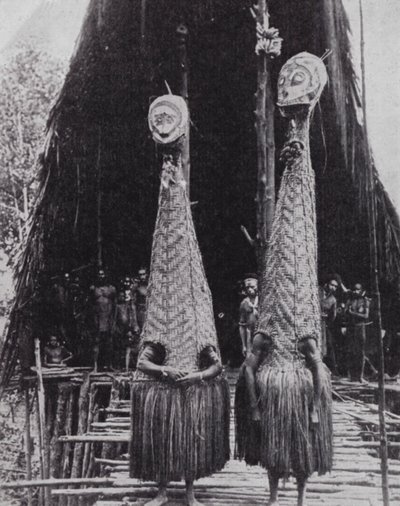 Tabu-nisser i New Guinea (s/hvitt-bilde) av European Photographer