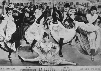 Quadrille, Moulin Rouge (s/hvitt bilde) av European Photographer