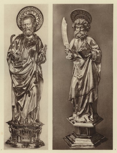 Ord i Nürnberg, St Bartholomew; Aachen, St. Peter (s/hvitt bilde) av European Photographer