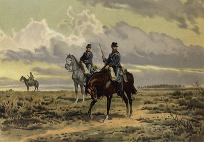 A Cavalry Advance (chromolitho) av European School
