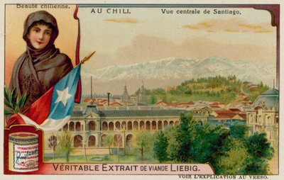 En chilensk skjønnhet og utsikt over sentrale Santiago av European School