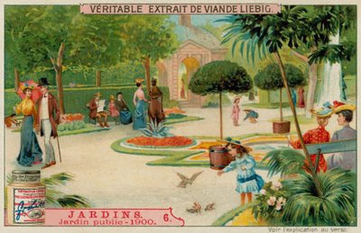 En offentlig hage fra 1900-tallet av European School