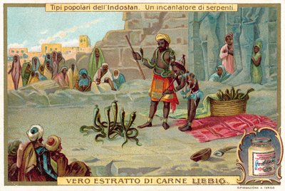 En slangetjarmer (chromolitho) av European School