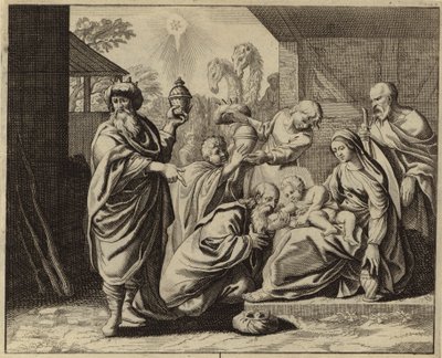 Tilbedelse av magi (gravering) av European School