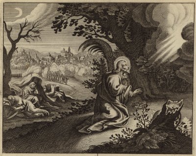 Jesu Kristi lidelse i Getsemane hage (gravering) av European School