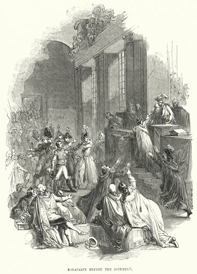 Bonaparte før forsamlingen (gravering) av European School