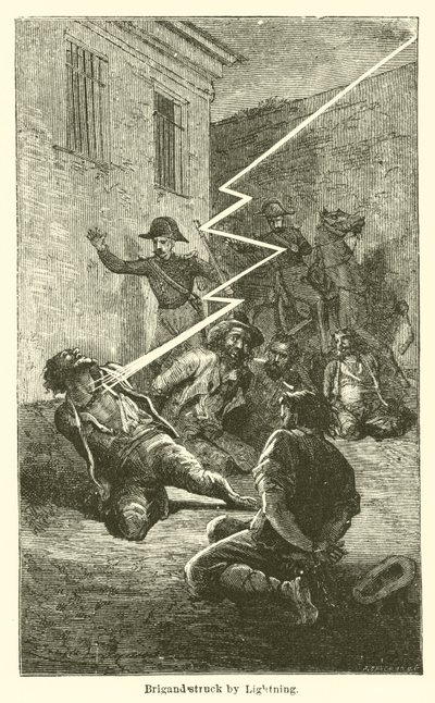 Brigand truffet av lynet (gravering) av European School