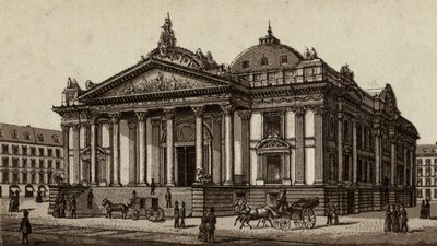 Bruxelles/Brussel: Børsen (litho) av European School