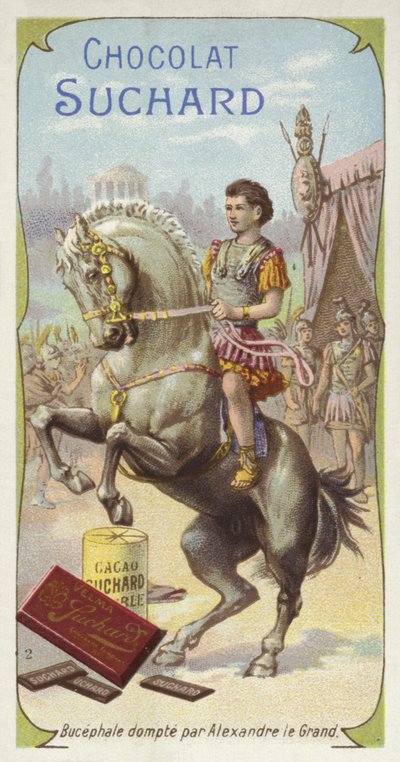 Bucephalus temmet av Alexander den store av European School
