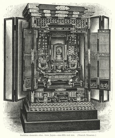 Buddhistisk husalter, fra Japan (gravering) av European School