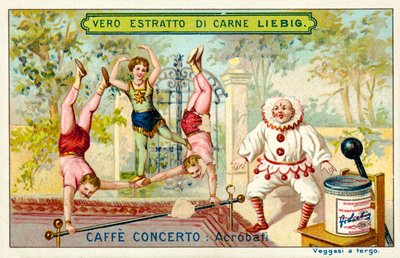 Caffe-konsert: akrobater (chromolitho) av European School